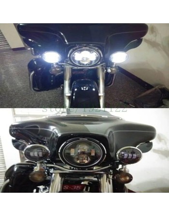 Reflektor lampa LED 7" light bary 4,5" zestaw Harley Davidson Electra Glide