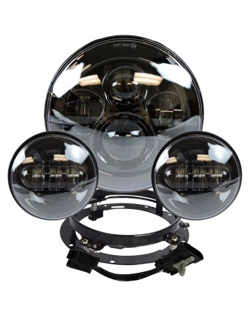 Reflektor lampa LED 7" light bary 4,5" zestaw Harley Davidson Electra Glide