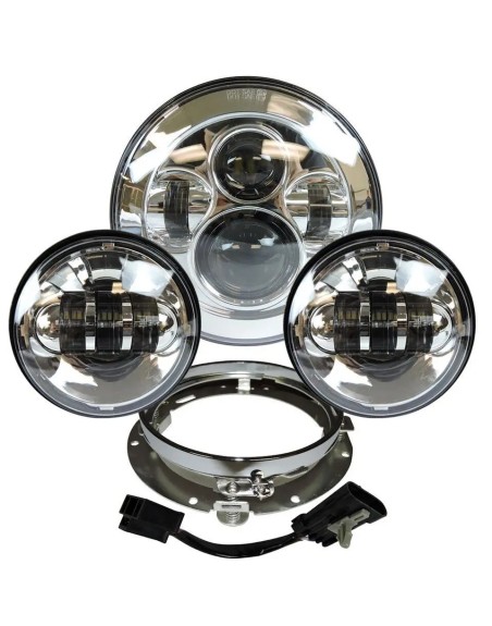 Reflektor lampa LED 7" light bary 4,5" zestaw Harley Davidson Electra Glide