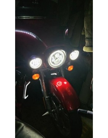 Reflektor lampa LED 7" light bary 4,5" zestaw Harley Davidson Electra Glide