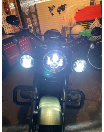 Reflektor lampa LED 7" light bary 4,5" zestaw Harley Davidson Electra Glide