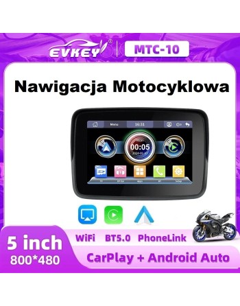 Nawigacja motocyklowa GPS Apple CarPLay Android Auto Mapy IP67 yanosik