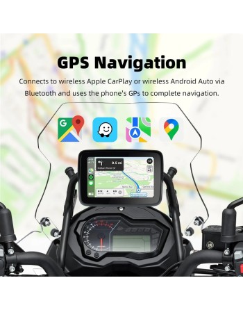 Nawigacja motocyklowa GPS Apple CarPLay Android Auto Mapy IP67 yanosik