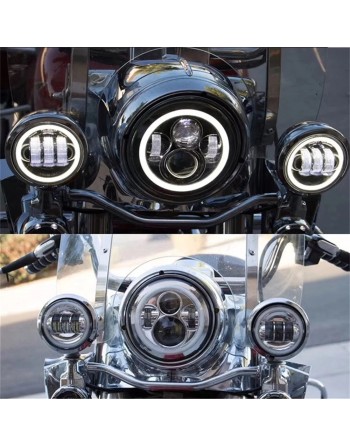 Reflektor lampa LED 7" Harley Davidson Touring Electra Glide Softail